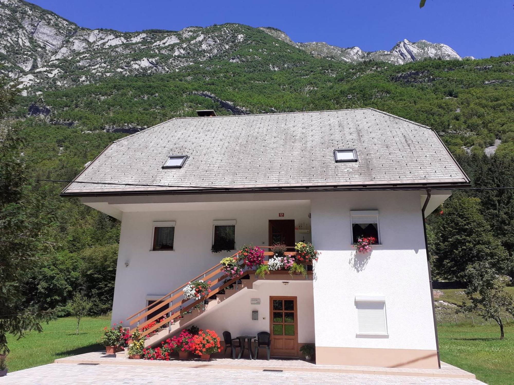 Apartma Pod Rozem Soca Bagian luar foto